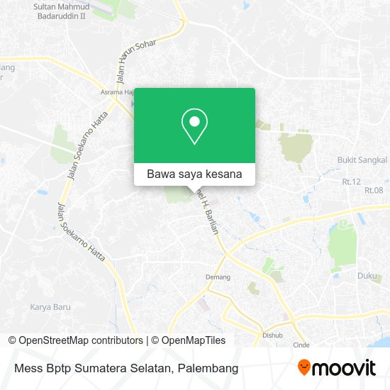 Peta Mess Bptp Sumatera Selatan