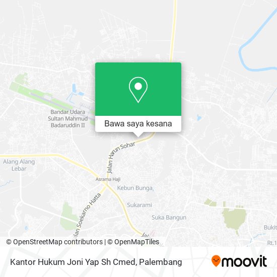 Peta Kantor Hukum Joni Yap Sh Cmed
