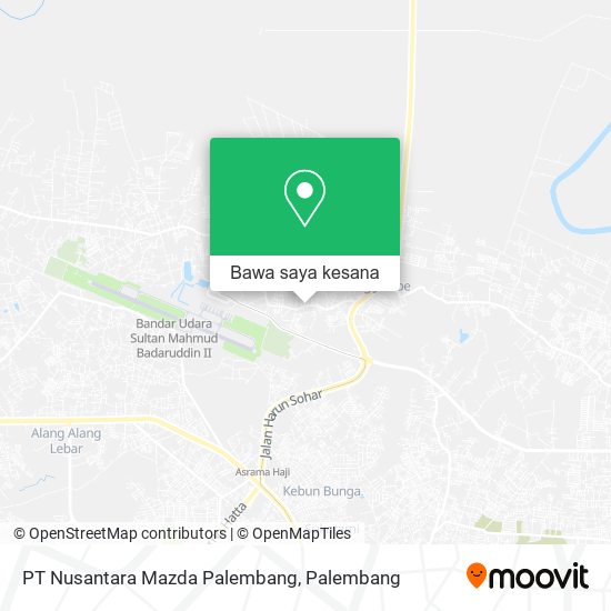 Peta PT Nusantara Mazda Palembang