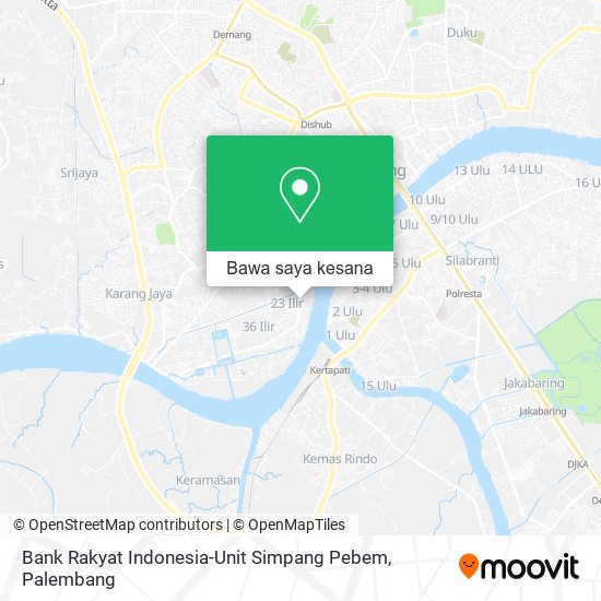 Peta Bank Rakyat Indonesia-Unit Simpang Pebem