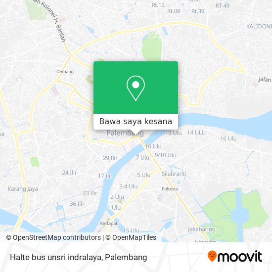Peta Halte bus unsri indralaya