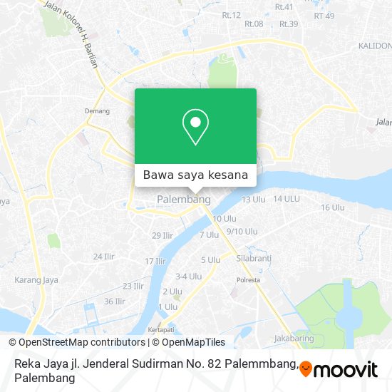 Peta Reka Jaya jl. Jenderal Sudirman No. 82 Palemmbang