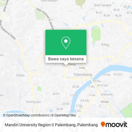 Peta Mandiri University Region II Palembang