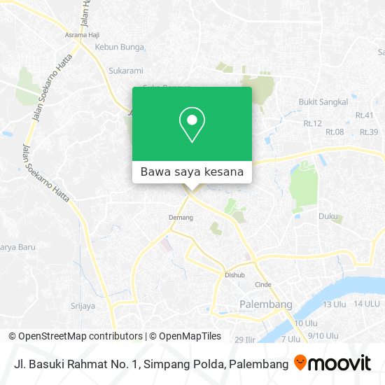 Peta Jl. Basuki Rahmat No. 1,  Simpang Polda