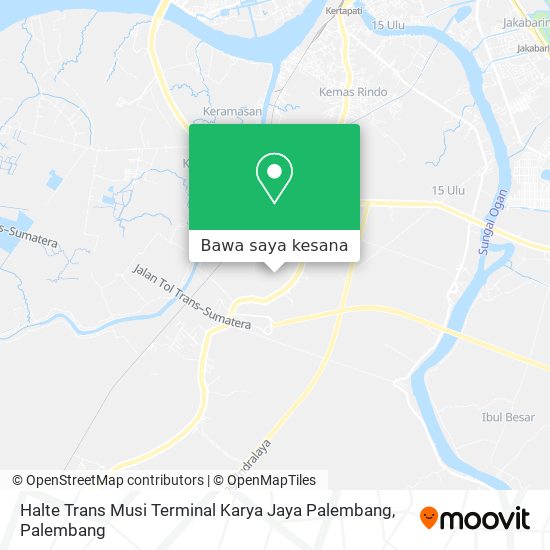 Peta Halte Trans Musi Terminal Karya Jaya Palembang