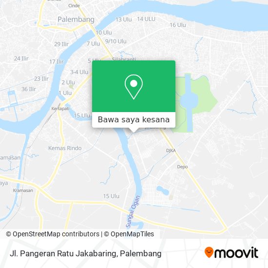 Peta Jl. Pangeran Ratu Jakabaring