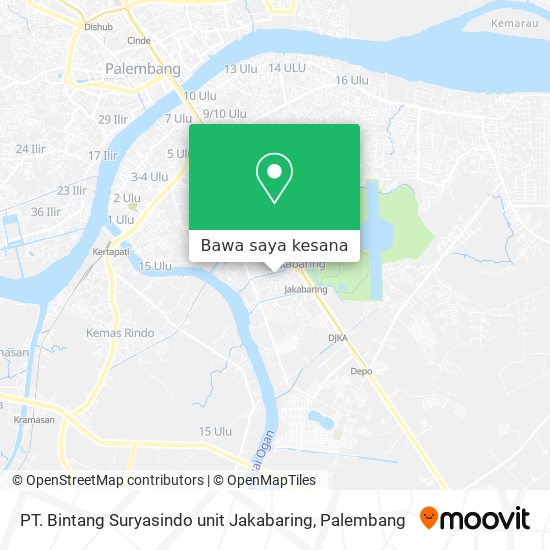 Peta PT. Bintang Suryasindo unit Jakabaring