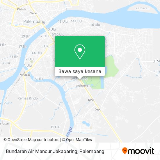 Peta Bundaran Air Mancur Jakabaring