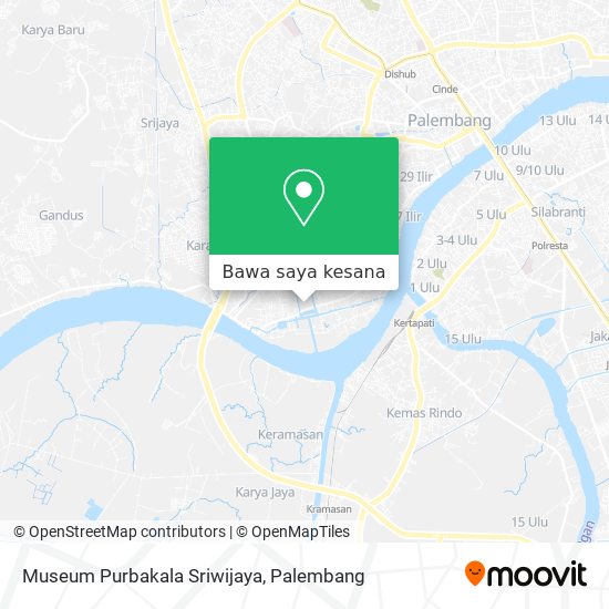 Peta Museum Purbakala Sriwijaya