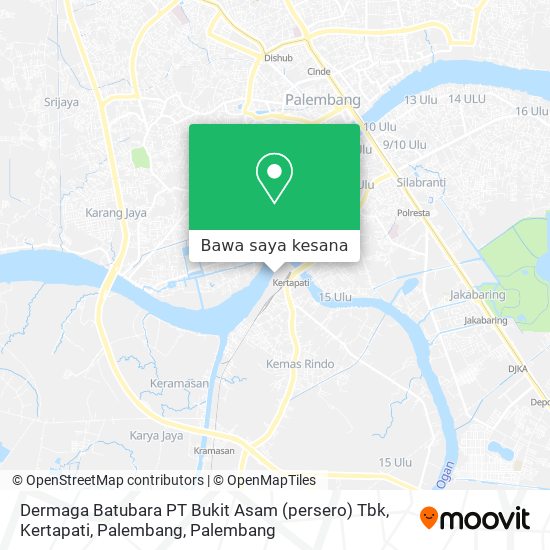 Peta Dermaga Batubara PT Bukit Asam (persero) Tbk, Kertapati, Palembang