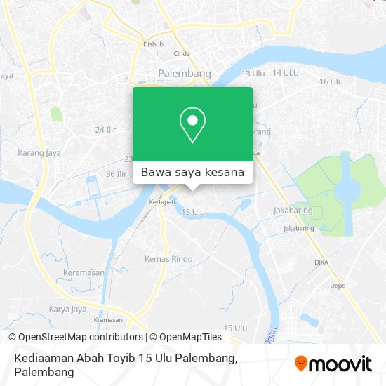 Peta Kediaaman Abah Toyib 15 Ulu Palembang