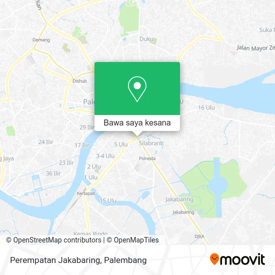 Peta Perempatan Jakabaring