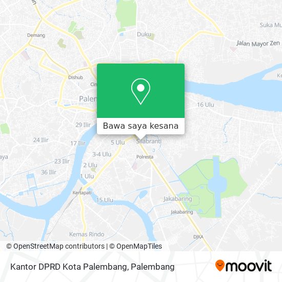 Peta Kantor DPRD Kota Palembang