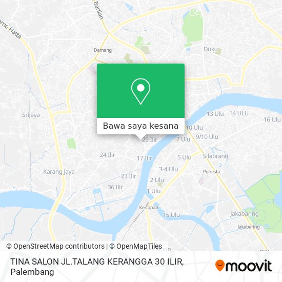 Peta TINA SALON JL.TALANG KERANGGA 30 ILIR