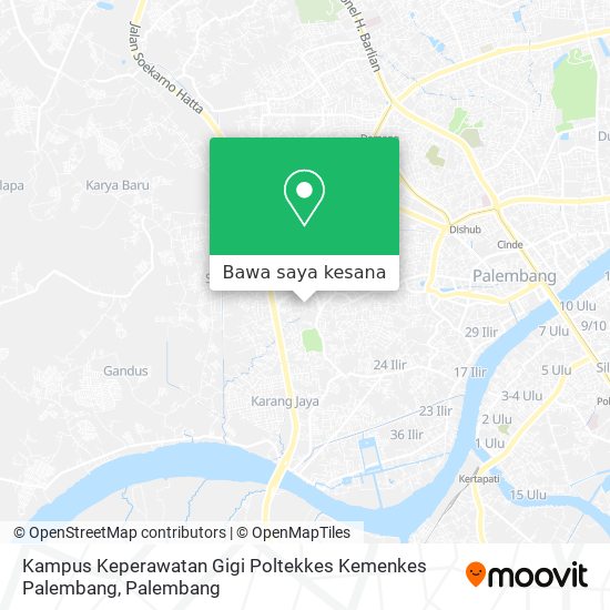 Peta Kampus Keperawatan Gigi Poltekkes Kemenkes Palembang