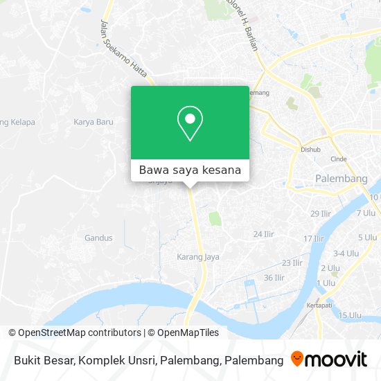 Peta Bukit Besar, Komplek Unsri, Palembang