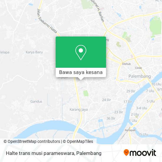 Peta Halte trans musi parameswara