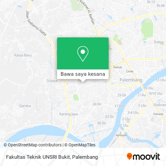 Peta Fakultas Teknik UNSRI Bukit