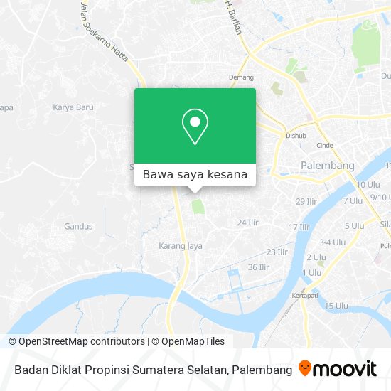 Peta Badan Diklat Propinsi Sumatera Selatan