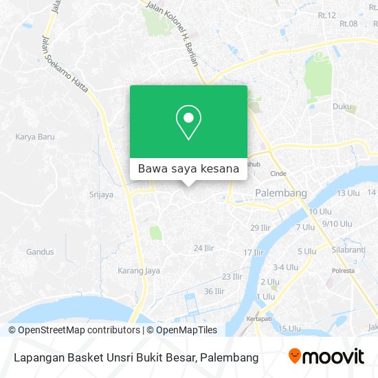 Peta Lapangan Basket Unsri Bukit Besar