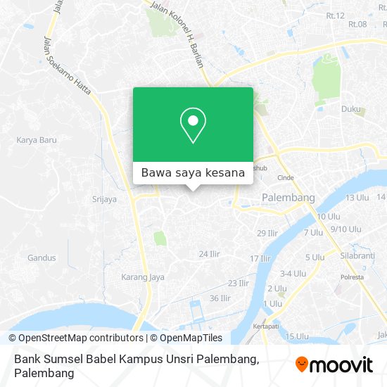 Peta Bank Sumsel Babel Kampus Unsri Palembang