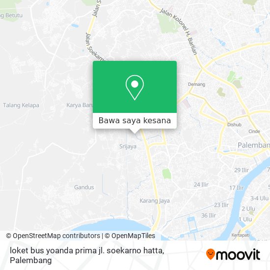 Peta loket bus yoanda prima jl. soekarno hatta