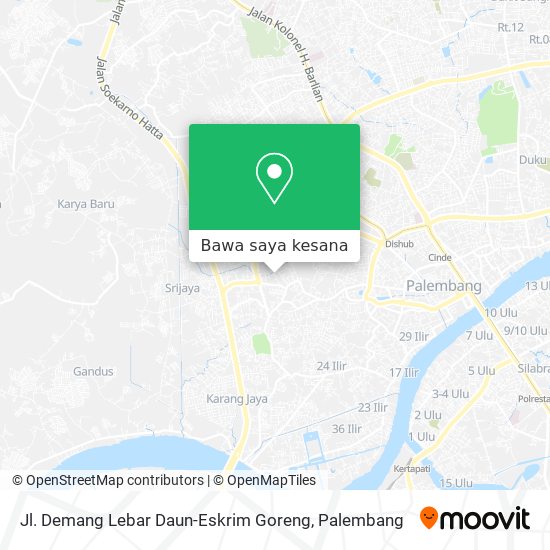 Peta Jl. Demang Lebar Daun-Eskrim Goreng