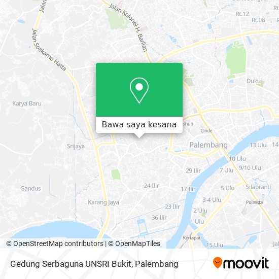 Peta Gedung Serbaguna UNSRI Bukit