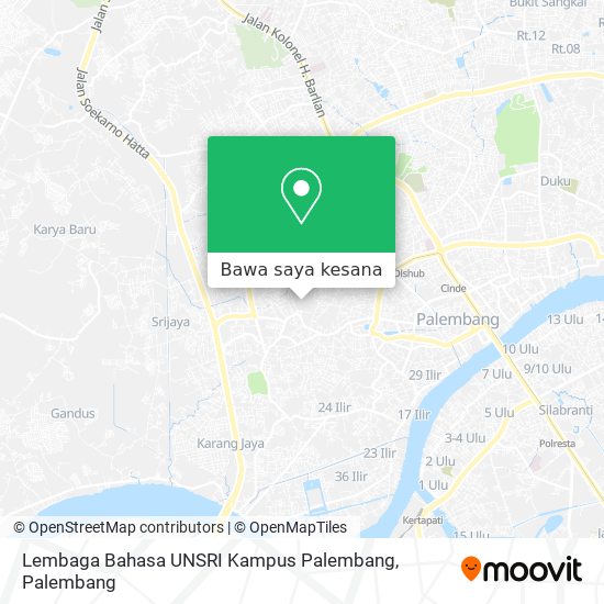 Peta Lembaga Bahasa UNSRI Kampus Palembang