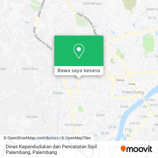 Peta Dinas Kependudukan dan Pencatatan Sipil Palembang