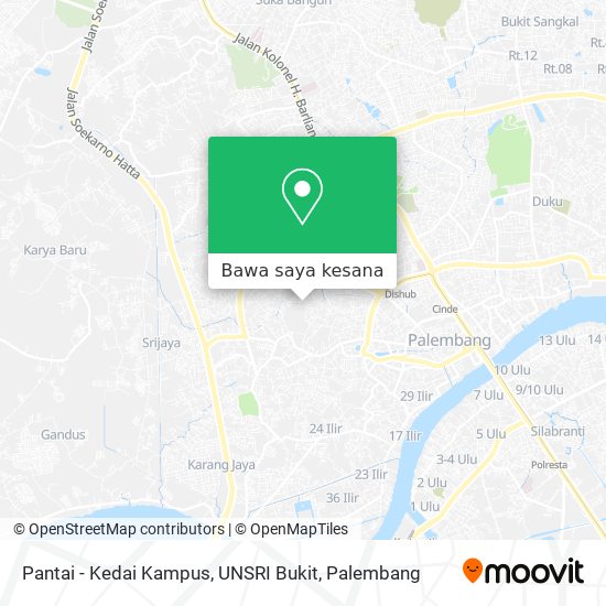 Peta Pantai - Kedai Kampus, UNSRI Bukit
