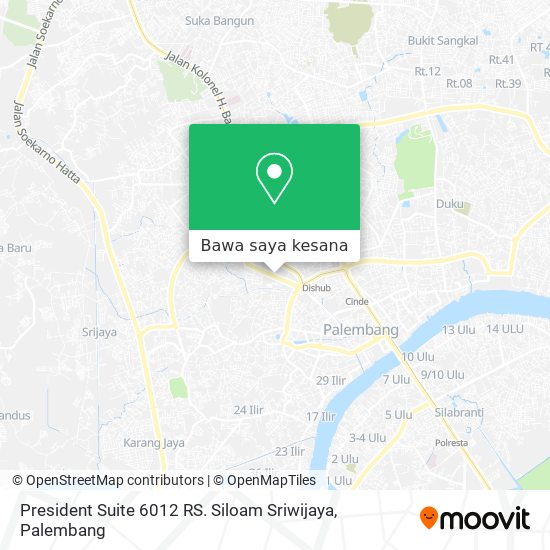 Peta President Suite 6012 RS. Siloam Sriwijaya