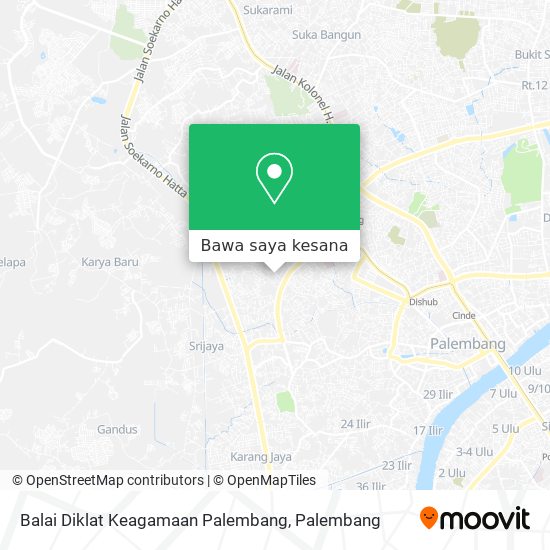 Peta Balai Diklat Keagamaan Palembang