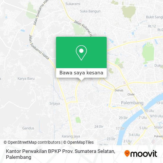 Peta Kantor Perwakilan BPKP Prov. Sumatera Selatan