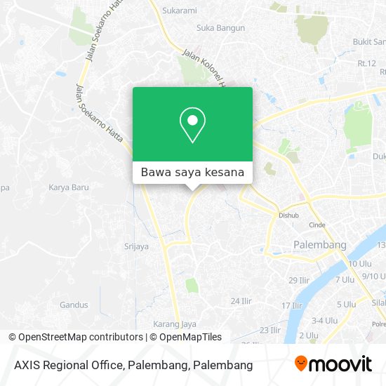 Peta AXIS Regional Office, Palembang