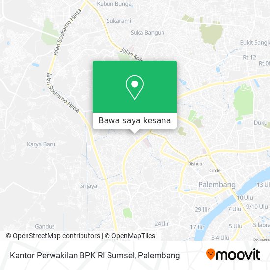 Peta Kantor Perwakilan BPK RI Sumsel