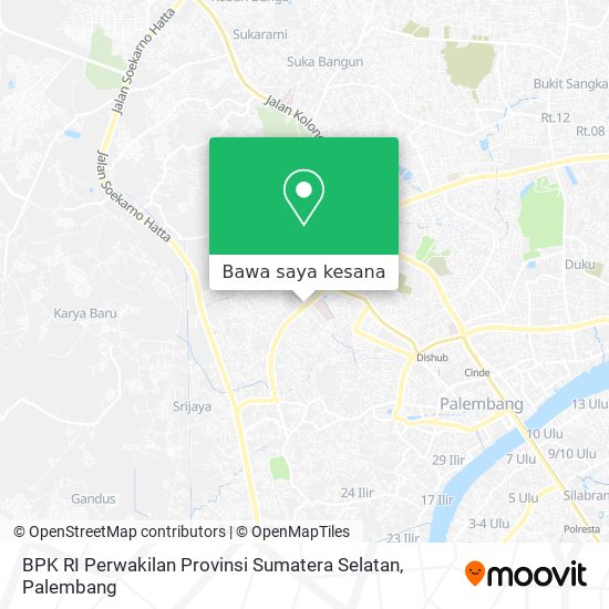 Peta BPK RI Perwakilan Provinsi Sumatera Selatan