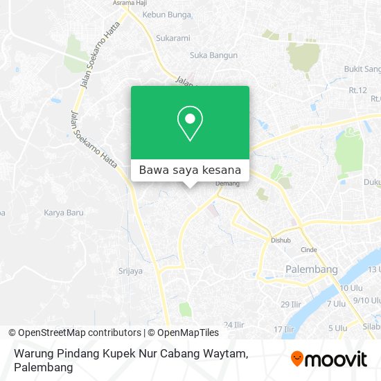 Peta Warung Pindang Kupek Nur Cabang Waytam