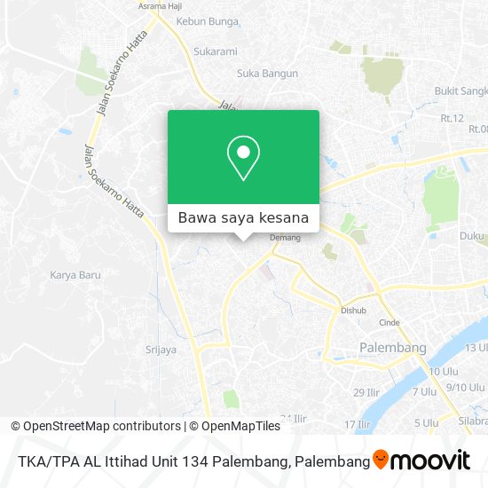 Peta TKA / TPA AL Ittihad Unit 134 Palembang