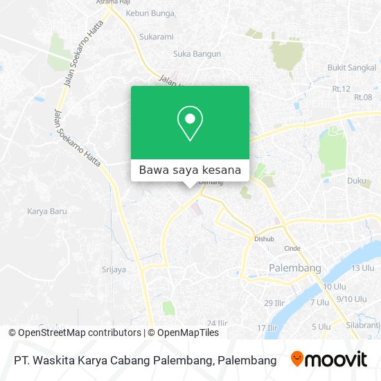Peta PT. Waskita Karya Cabang Palembang