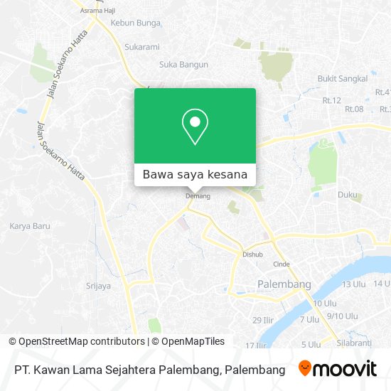 Peta PT. Kawan Lama Sejahtera Palembang