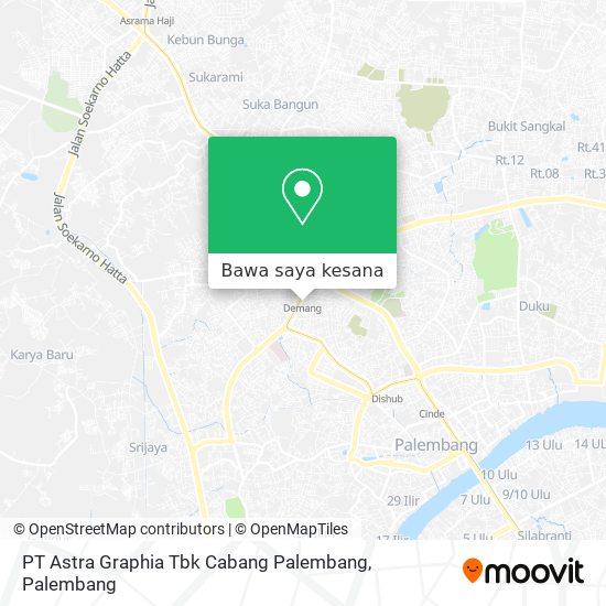 Peta PT Astra Graphia Tbk Cabang Palembang