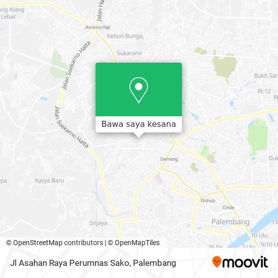 Peta Jl Asahan Raya Perumnas Sako