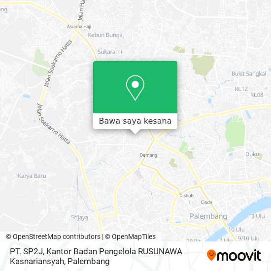 Peta PT.  SP2J, Kantor Badan Pengelola RUSUNAWA Kasnariansyah