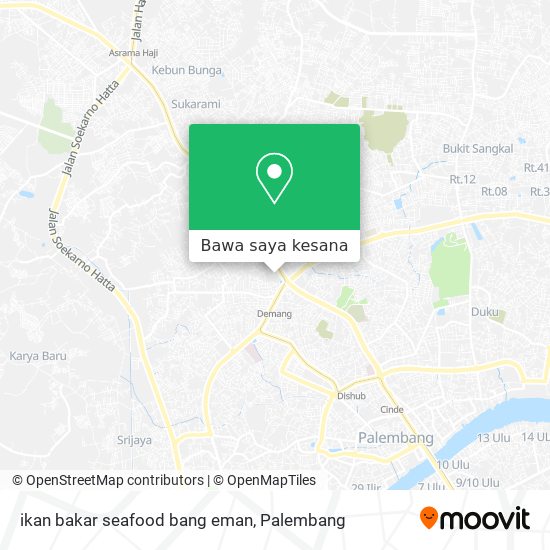 Peta ikan bakar seafood bang eman