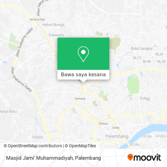 Peta Masjid Jami' Muhammadiyah
