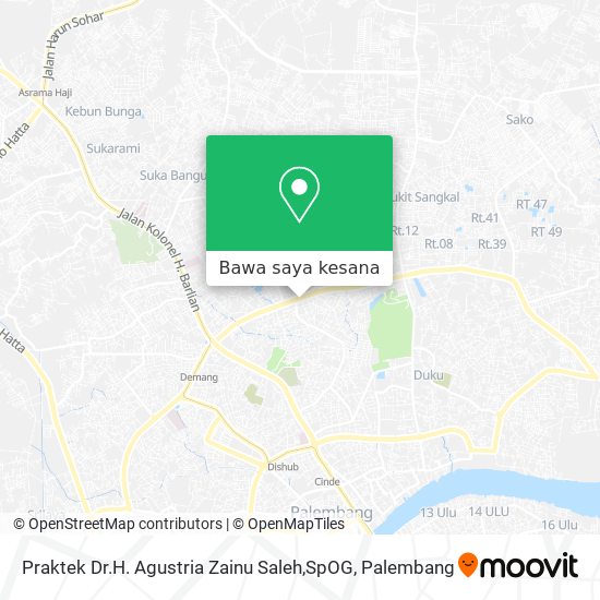 Peta Praktek Dr.H. Agustria Zainu Saleh,SpOG