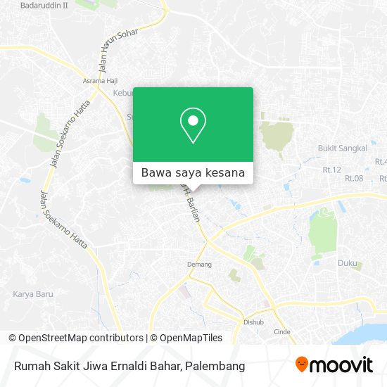 Peta Rumah Sakit Jiwa Ernaldi Bahar