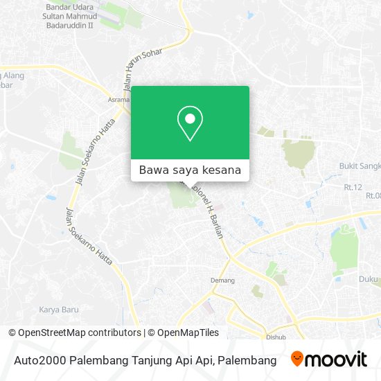 Peta Auto2000 Palembang Tanjung Api Api