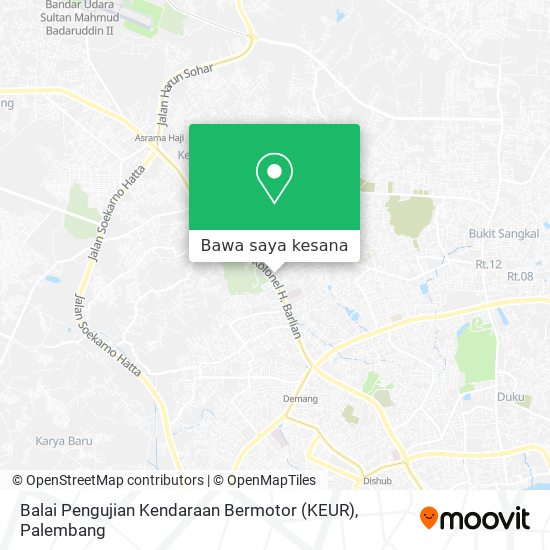 Peta Balai Pengujian Kendaraan Bermotor (KEUR)